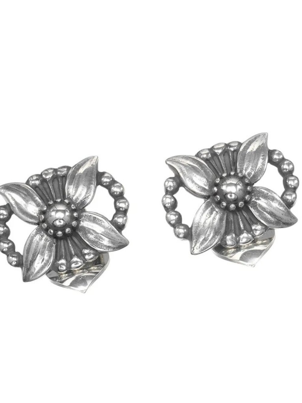 Georg Jensen Edelweiss Vintage Earring Silver925 9.1g Women